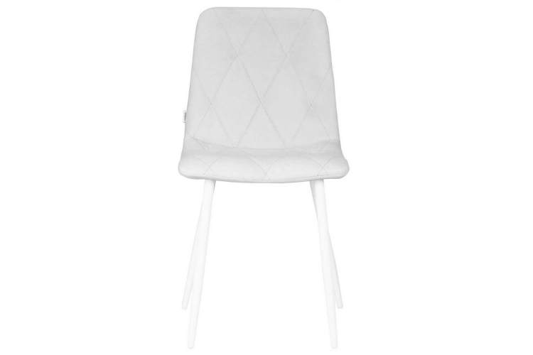 Стул обеденный DOBRIN CHILLY ROMBO, Светло-серый Simple 29, основание белое-5