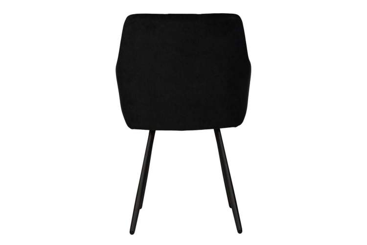 Стул обеденный DOBRIN ROBY, ЭМАЛЬ ЧЕРНЫЙ МУАР велюр Catania Black-4