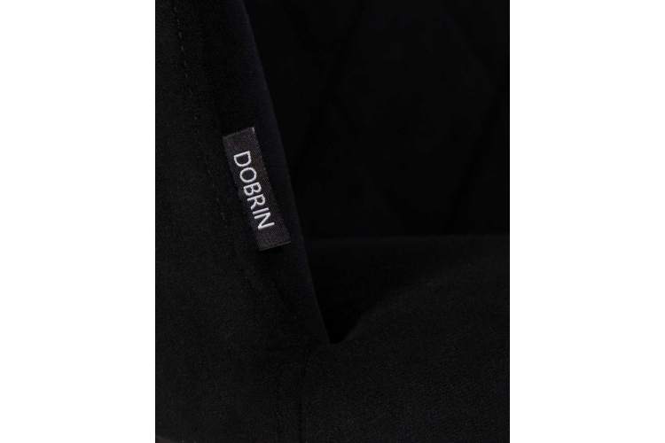 Стул обеденный DOBRIN ROBY, ЭМАЛЬ ЧЕРНЫЙ МУАР велюр Catania Black-8