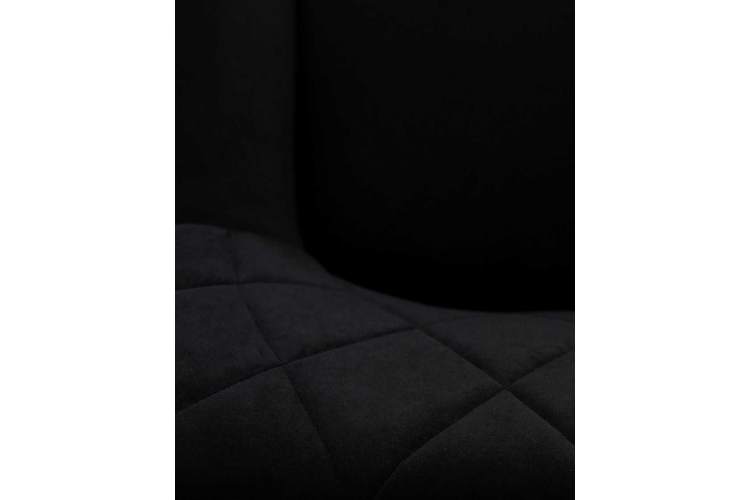 Стул обеденный DOBRIN ROBY, ЭМАЛЬ ЧЕРНЫЙ МУАР велюр Catania Black-9