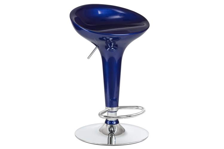 Набор 2 шт Стул барный DOBRIN BOMBA, синий металлик-1
