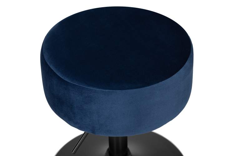 Пуф DOBRIN DANNY BLACK, синий велюр (MJ9-117)-1
