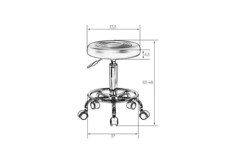Табурет мастера DOBRIN BILLY BLACK, чёрный-4
