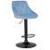 Набор 2 шт Стул барный DOBRIN LOGAN BLACK, пудрово-голубой велюр (MJ9-74)
