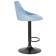 Набор 2 шт Стул барный DOBRIN LOGAN BLACK, пудрово-голубой велюр (MJ9-74)