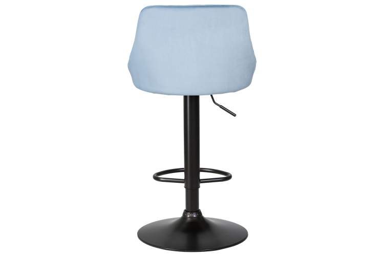 Набор 2 шт Стул барный DOBRIN LOGAN BLACK, пудрово-голубой велюр (MJ9-74)-5