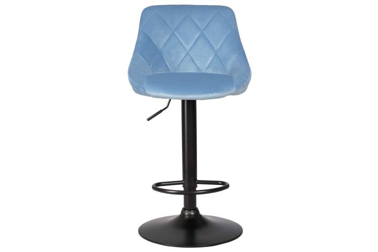 Набор 2 шт Стул барный DOBRIN LOGAN BLACK, пудрово-голубой велюр (MJ9-74)-6