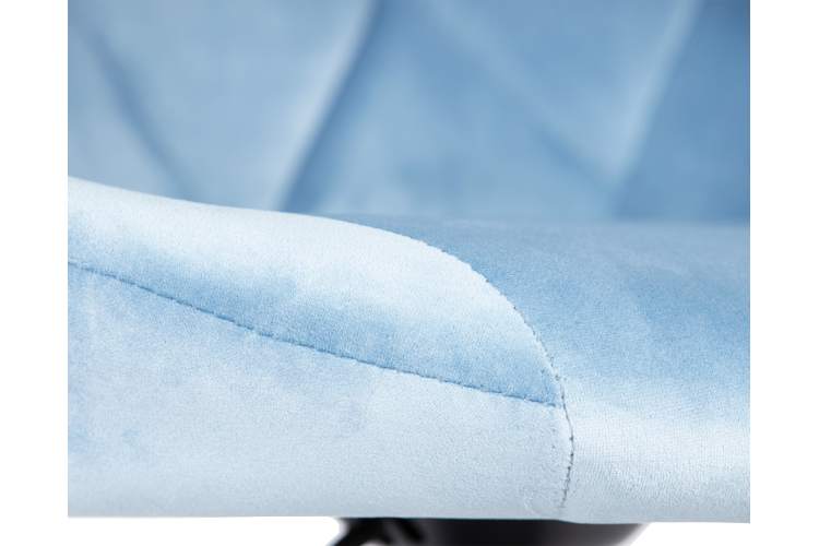 Набор 2 шт Стул барный DOBRIN LOGAN BLACK, пудрово-голубой велюр (MJ9-74)-7