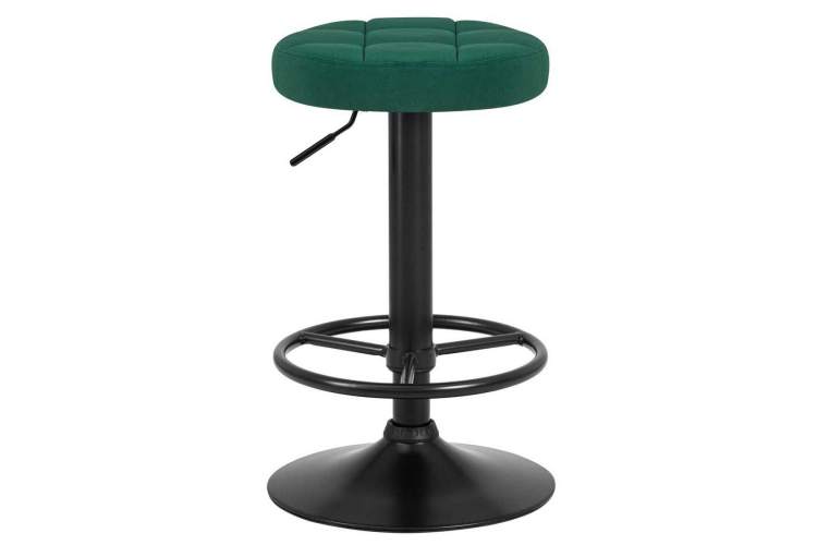 Табурет барный DOBRIN BRUNO BLACK, зеленый велюр (MJ9-88)