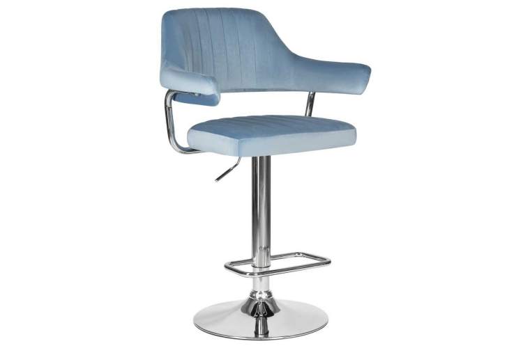 Стул барный DOBRIN CHARLY, пудрово-голубой велюр (MJ9-74)