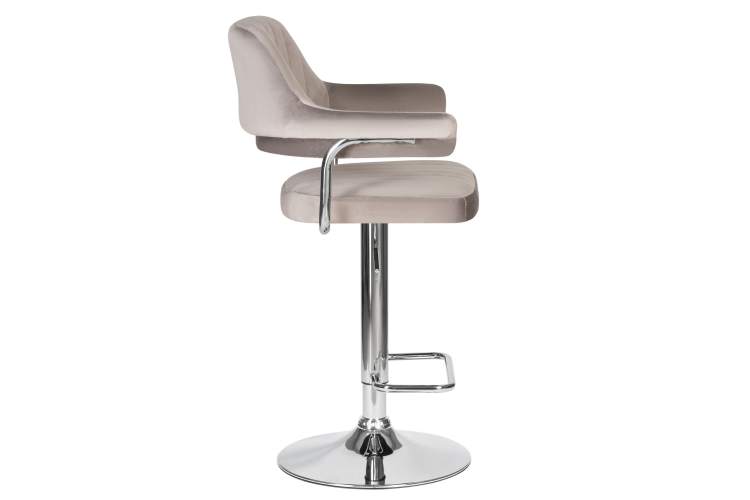 Набор 2 шт Стул барный DOBRIN CHARLY, серый велюр (MJ9-75)-3