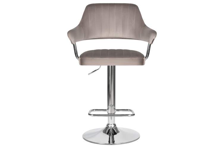 Набор 2 шт Стул барный DOBRIN CHARLY, серый велюр (MJ9-75)-6