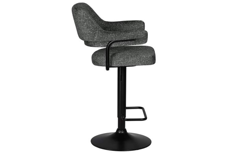 Набор 2 шт Стул барный DOBRIN CHARLY BLACK, серый твид (LEO11)-3