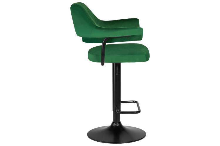 Стул барный DOBRIN CHARLY BLACK, зеленый велюр (MJ9-88)-2