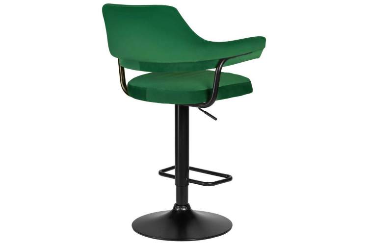 Стул барный DOBRIN CHARLY BLACK, зеленый велюр (MJ9-88)-3