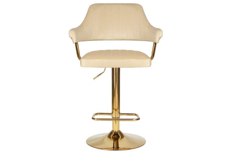 Набор 2 шт Стул барный DOBRIN CHARLY GOLD, бежевый велюр (MJ9-10)-6