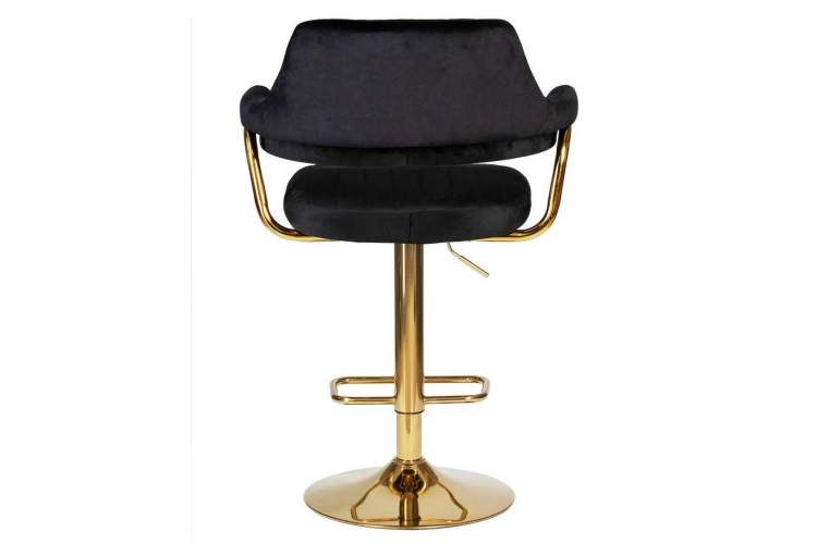 Стул барный DOBRIN CHARLY GOLD, черный велюр (MJ9-101)-4