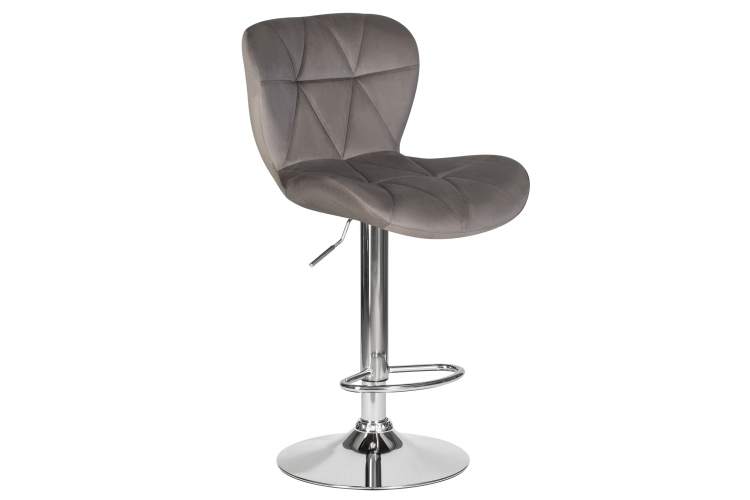Набор 2 шт Стул барный DOBRIN BARNY, серый велюр (MJ9-75)-1