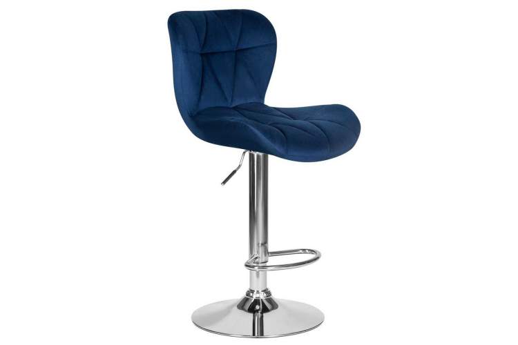 Стул барный DOBRIN BARNY, синий велюр (MJ9-117)-1