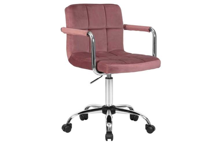 Офисное кресло для персонала DOBRIN TERRY, пудрово-розовый велюр (MJ9-32)