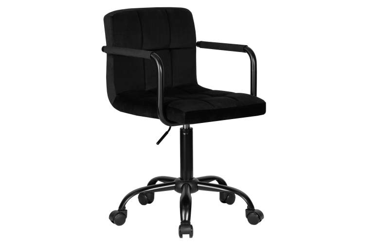 Набор 2 шт Офисное кресло для персонала DOBRIN TERRY BLACK, черный велюр (MJ9-101)-2