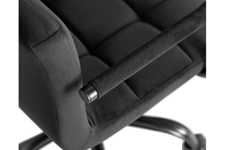 Набор 2 шт Офисное кресло для персонала DOBRIN TERRY BLACK, черный велюр (MJ9-101)-8