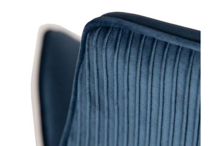 Кресло офисное DOBRIN DORA, синий велюр (1922-20), хромированная сталь-7