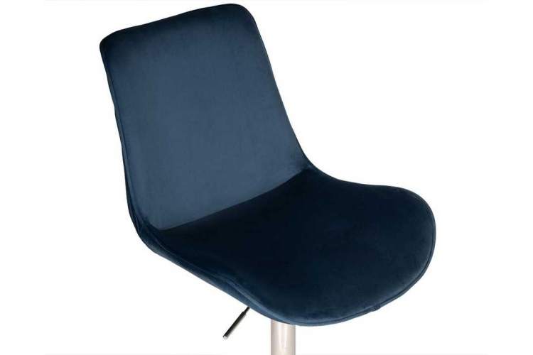 Кресло офисное DOBRIN DORA, синий велюр (1922-20), хромированная сталь-8