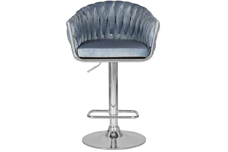 Стул барный DOBRIN MARCEL, пудрово-голубой велюр (MJ9-74)-5