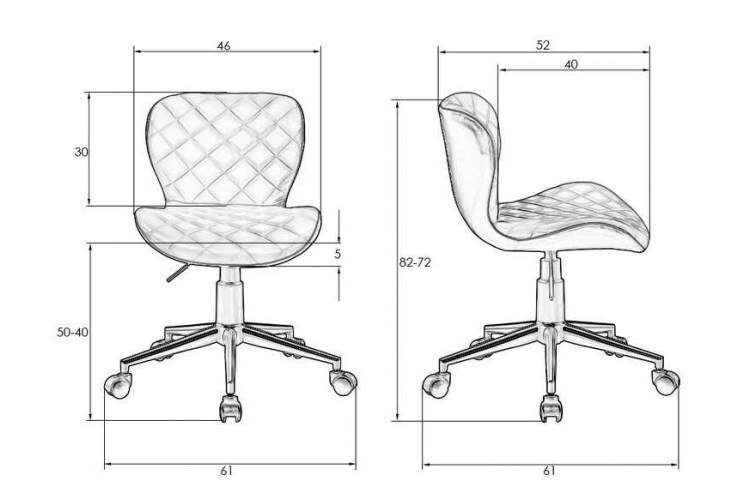 Офисное кресло для персонала DOBRIN RORY, кремово-коричневый-11