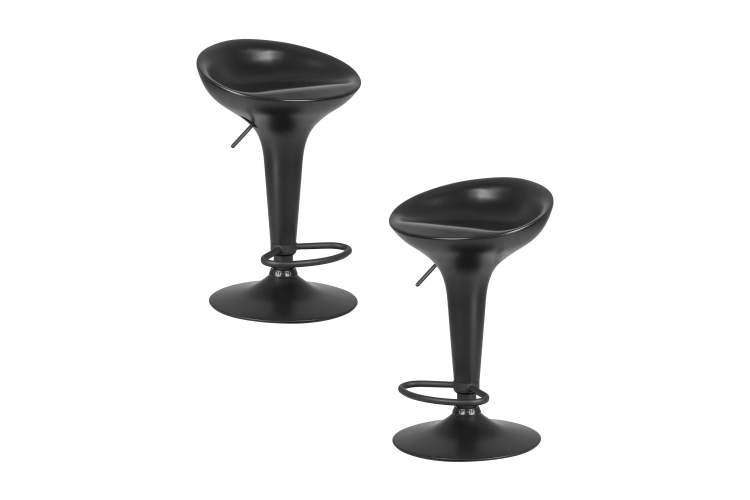 Набор 2 шт Стул барный DOBRIN BOMBA BLACK, чёрный