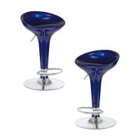 Набор 2 шт Стул барный DOBRIN BOMBA, синий металлик