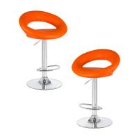 Набор 2 шт Стул барный DOBRIN MIRA, оранжевый