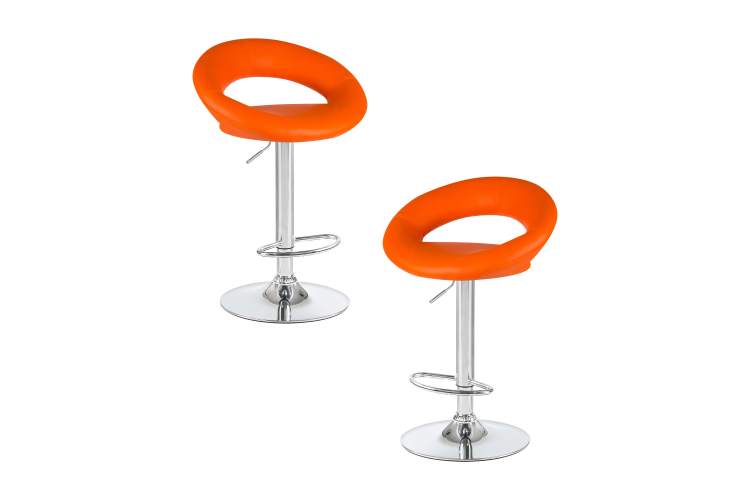 Набор 2 шт Стул барный DOBRIN MIRA, оранжевый