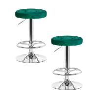 Набор 2 шт Табурет барный DOBRIN BRUNO, зеленый велюр (MJ9-88)