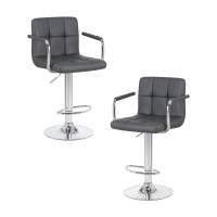 Набор 2 шт Стул барный DOBRIN KRUGER ARM, серый