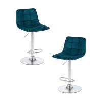 Набор 2 шт Стул барный DOBRIN TAILOR, морской волны велюр (MJ9-99)