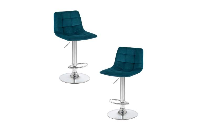 Набор 2 шт Стул барный DOBRIN TAILOR, морской волны велюр (MJ9-99)