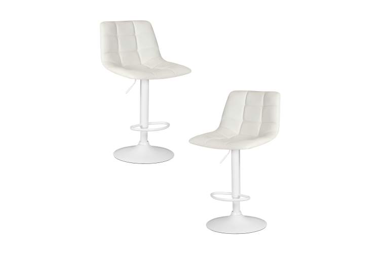Набор 2 шт Стул барный DOBRIN TAILOR WHITE, белый PU