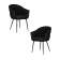 Набор 2 шт Стул обеденный DOBRIN MATILDA, черная ткань (LAR 275-50)