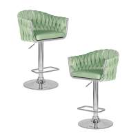 Набор 2 шт Стул барный DOBRIN MARCEL, пудрово-мятный велюр (MJ9-87)