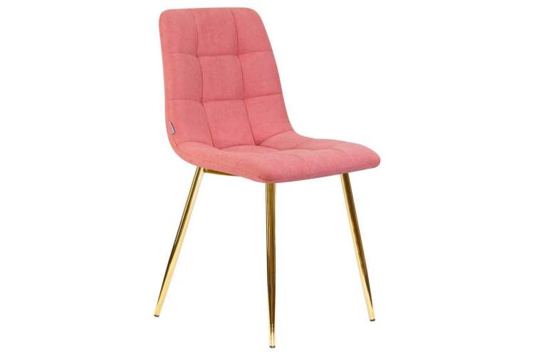 Стул обеденный DOBRIN ALEX, золотые ножки, розовая ткань (UF860-05B)-1