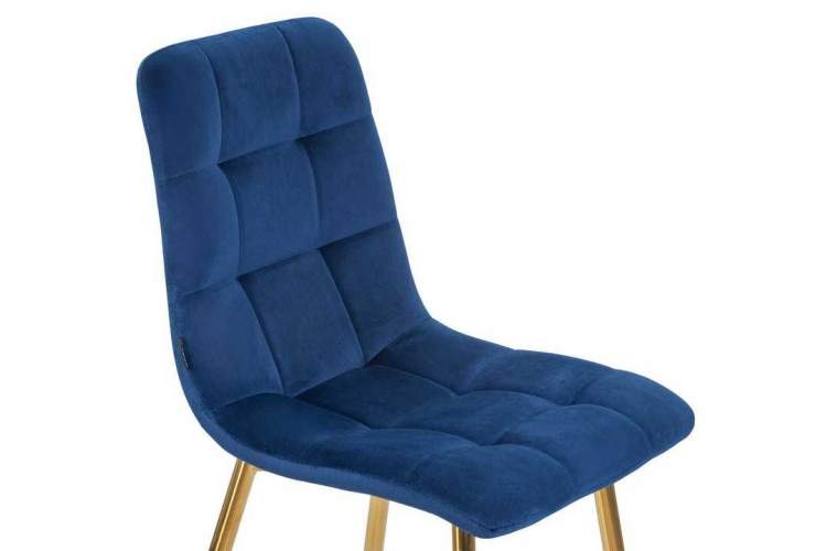 Стул обеденный DOBRIN ALEX, золотые ножки, темно-синий велюр (V108-67)-6