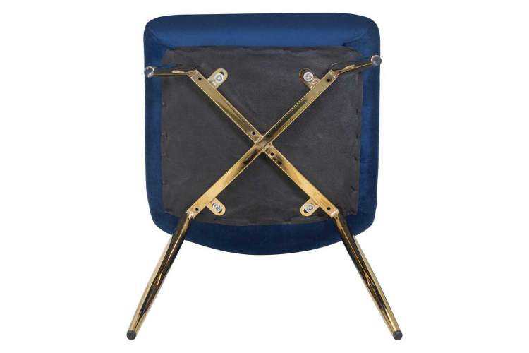 Стул обеденный DOBRIN ALEX, золотые ножки, темно-синий велюр (V108-67)-7