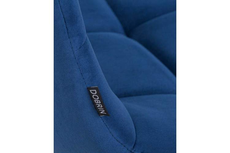 Стул обеденный DOBRIN ALEX, золотые ножки, темно-синий велюр (V108-67)-8