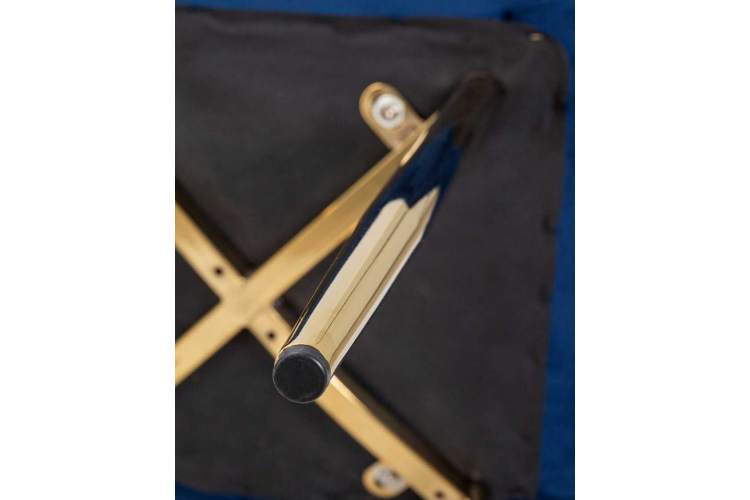 Стул обеденный DOBRIN ALEX, золотые ножки, темно-синий велюр (V108-67)-10