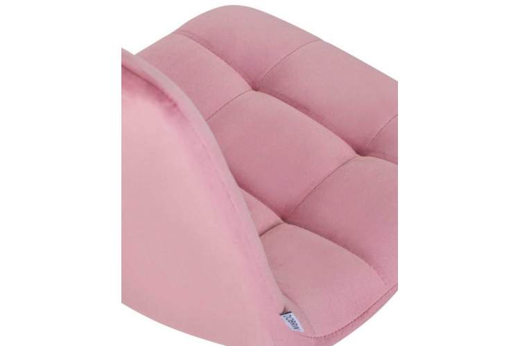 Стул обеденный DOBRIN ALEX SQUARE, белые ножки, розовый велюр (V108-15)-7