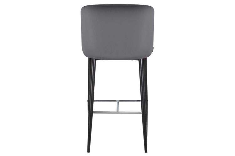 Стул барный DOBRIN CHRISTIAN'75, черные ножки, темно-серый велюр (V108-91)-4