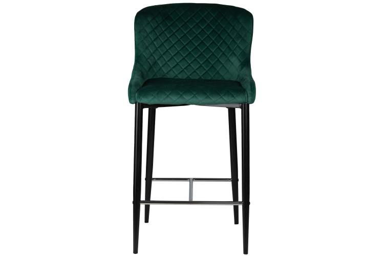 Набор 2 шт Стул барный DOBRIN CHRISTIAN'75, черные ножки, зеленый велюр (V108-64)-6