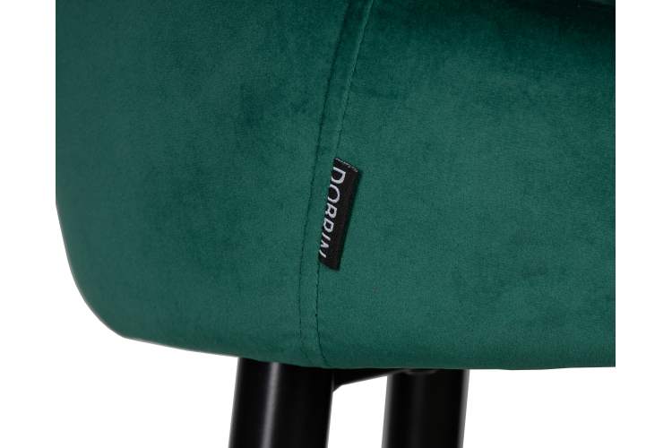 Набор 2 шт Стул барный DOBRIN CHRISTIAN'75, черные ножки, зеленый велюр (V108-64)-8